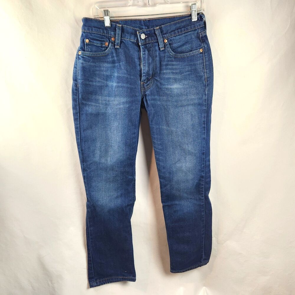 Levis 514 Jeans Mens 30x30 Blue Dark Wash Denim Straight Stretch Classic Casual